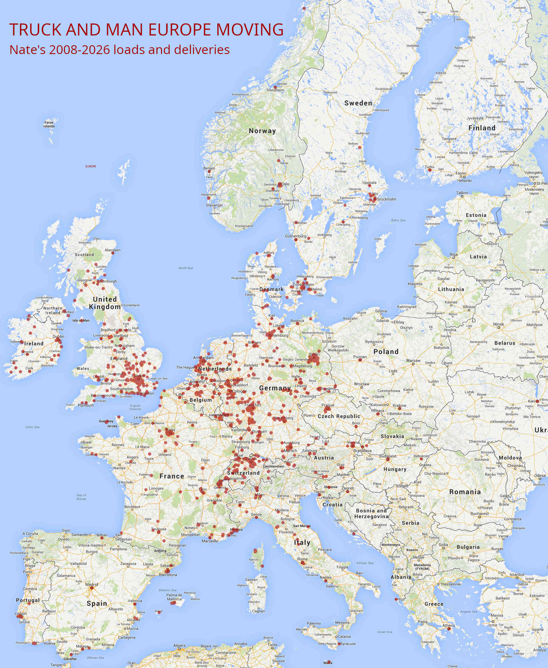 Nate's map of European cities