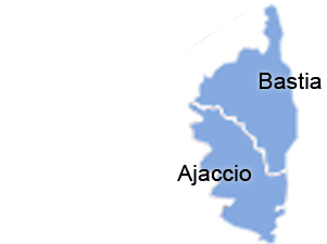 map of Corsican cities