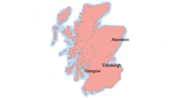 map of Scotland