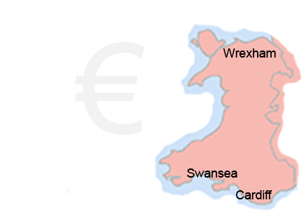 map of Wales
